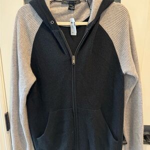 Marc by Marc Jacobs Black and Light Gray Zip Hoodie